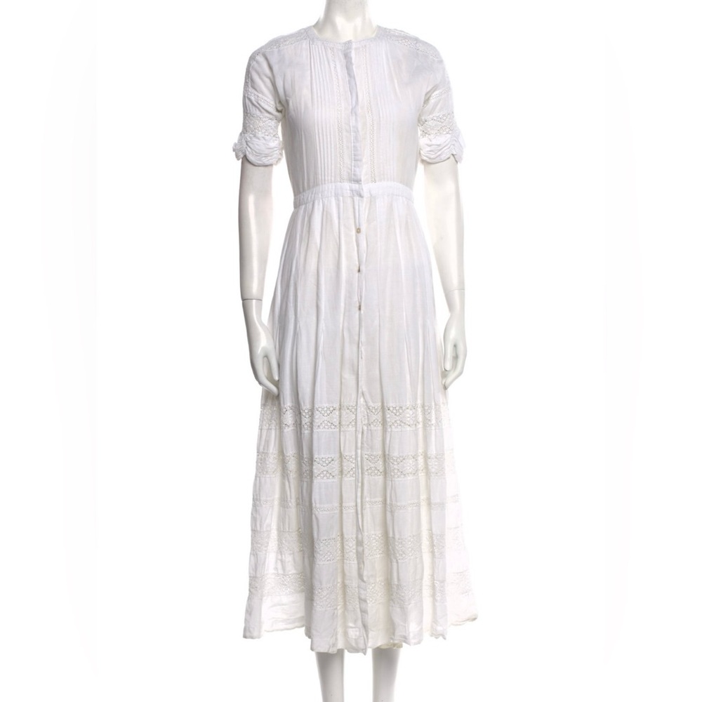 LoveShackFancy White Lace Maxi Dress